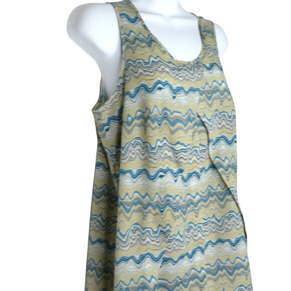 Wassio Top Blouse S Multicolor Pullover Sleeveless Vented Front - Picture 7 of 9